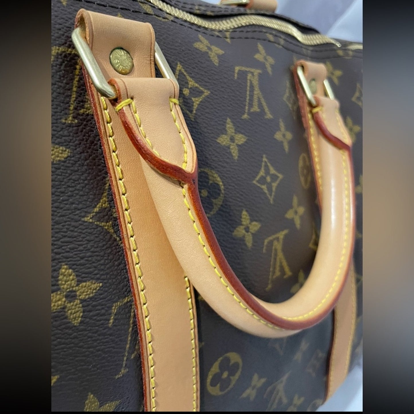 SOLD! Louis Vuitton Monogram Keepall Bandouliere
