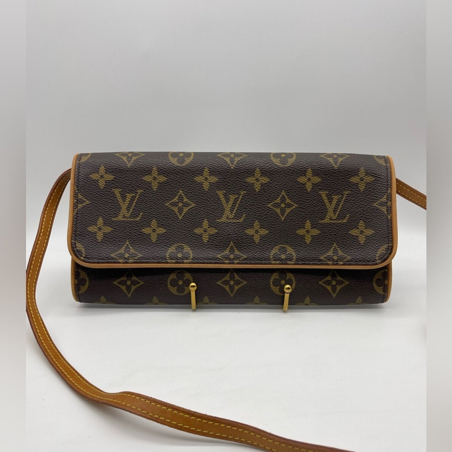 SOLD! Louis Vuitton Monogram Twin Pochette Sling Bag