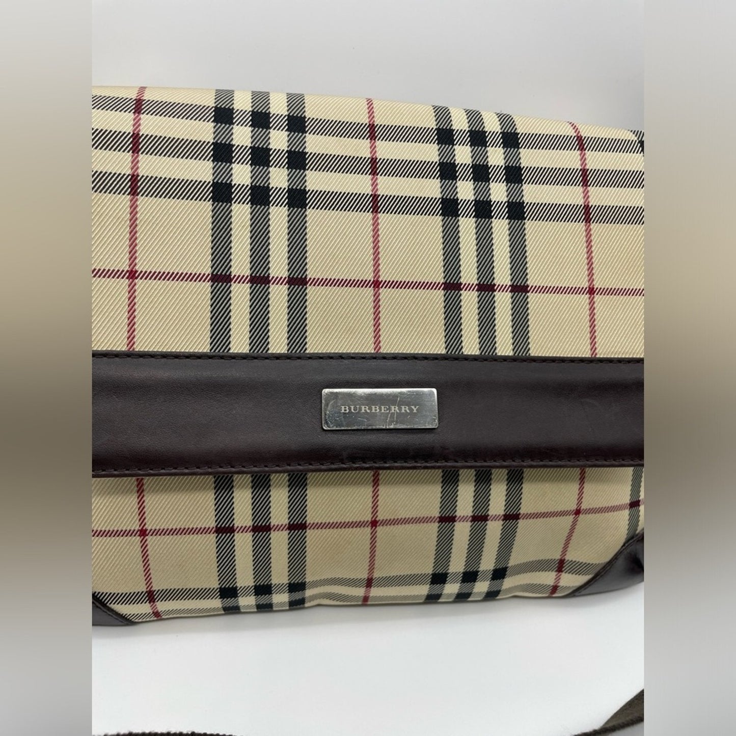 SOLD! Burberry Flap Nova Print Sling Bag