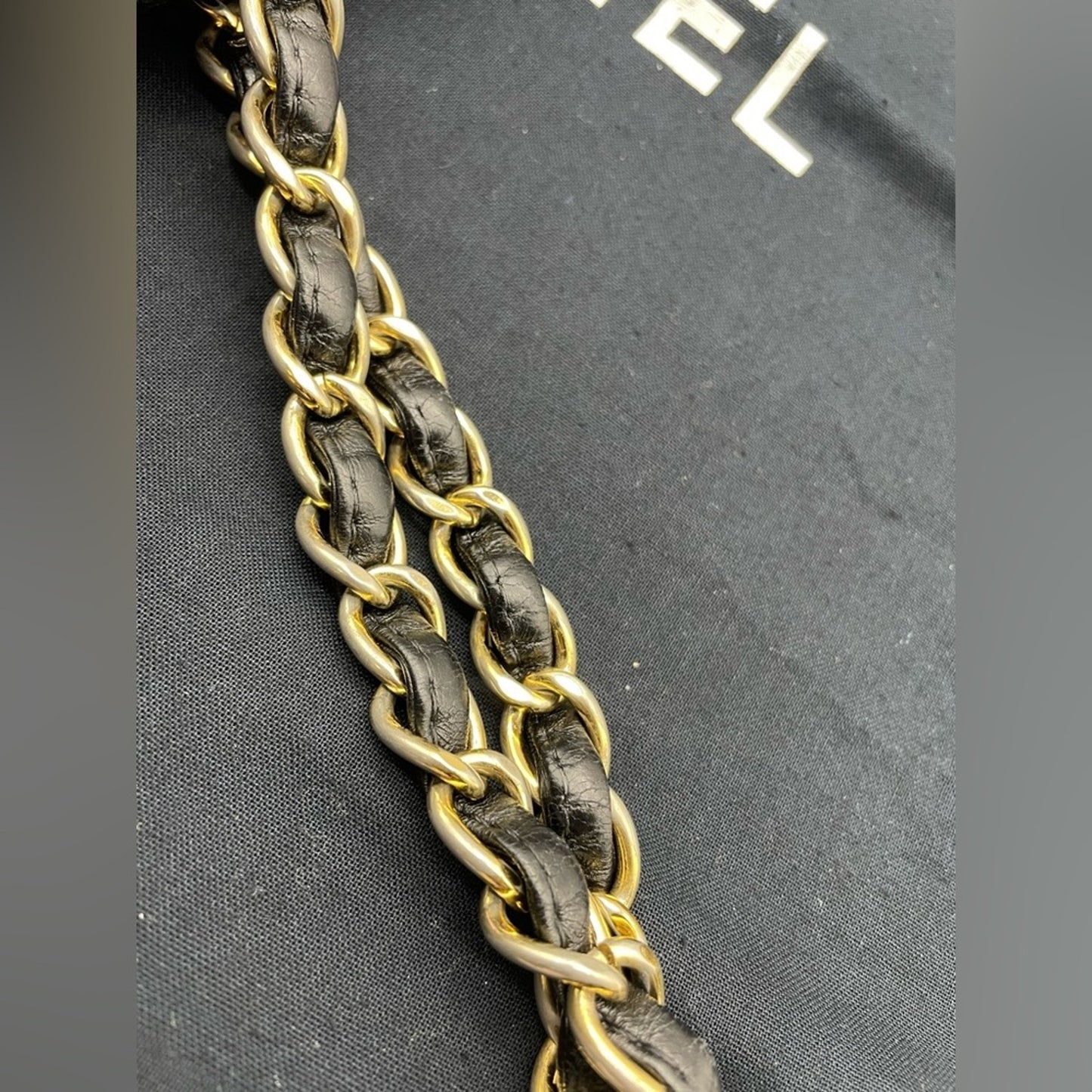 Chanel Flap Jumbo Lambskin Double Chain Bag