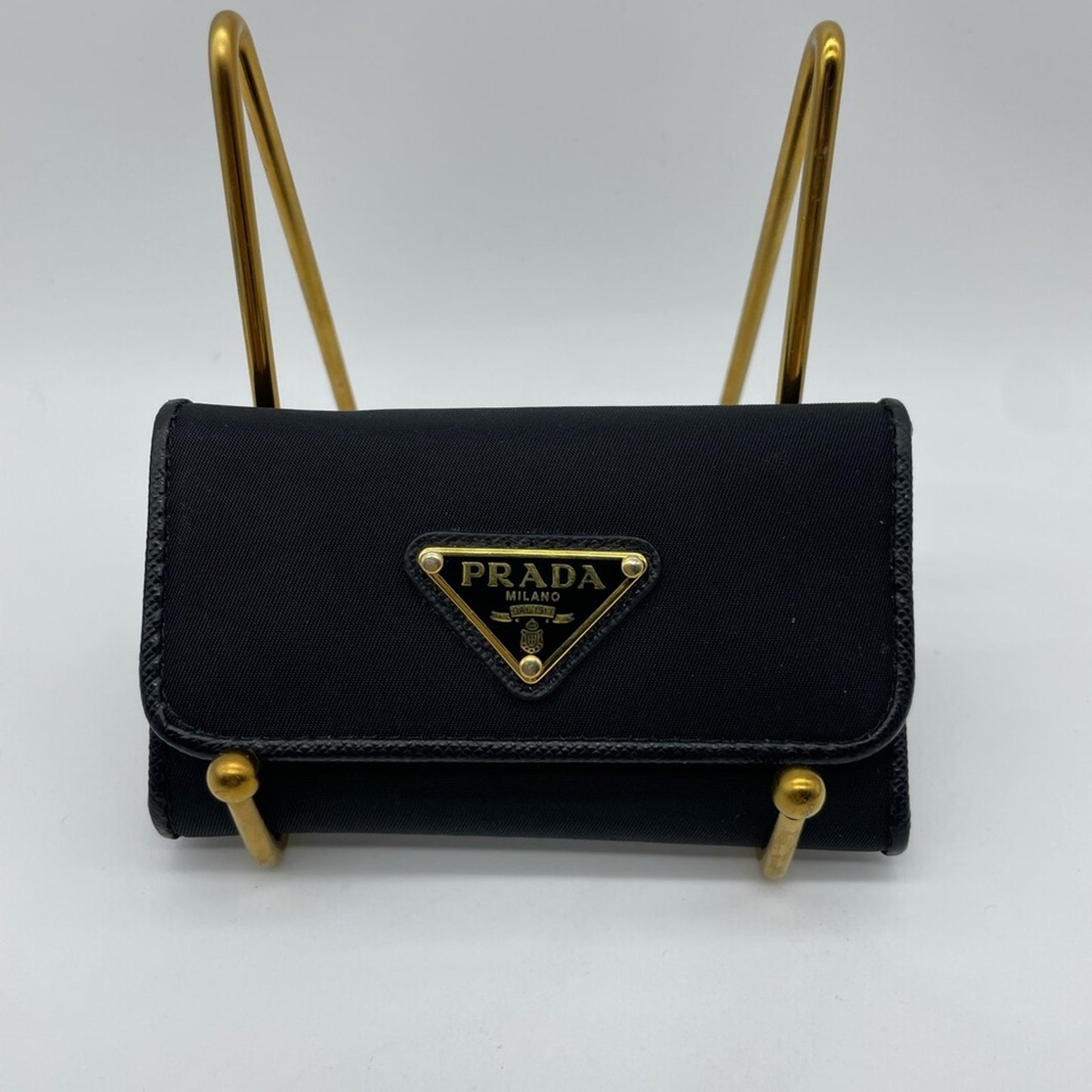 SOLD! Prada Nylon with leather Key Case