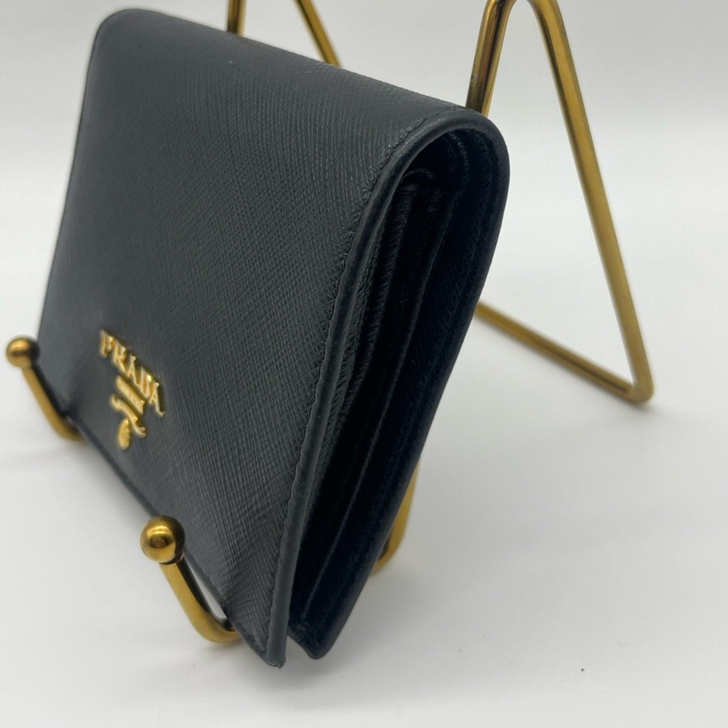 Prada Saffiano Leather Short Bifold Wallet