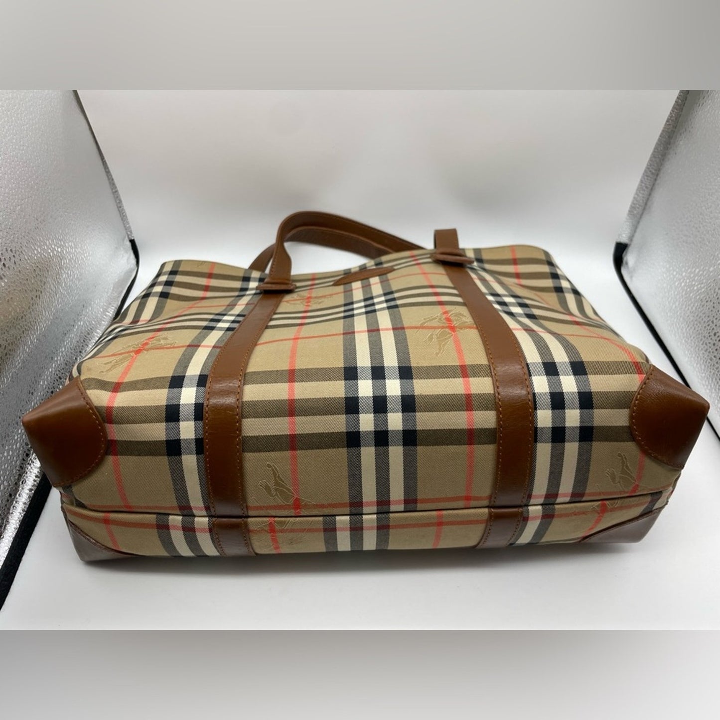 SOLD! Burberry Nova Print Tote Bag