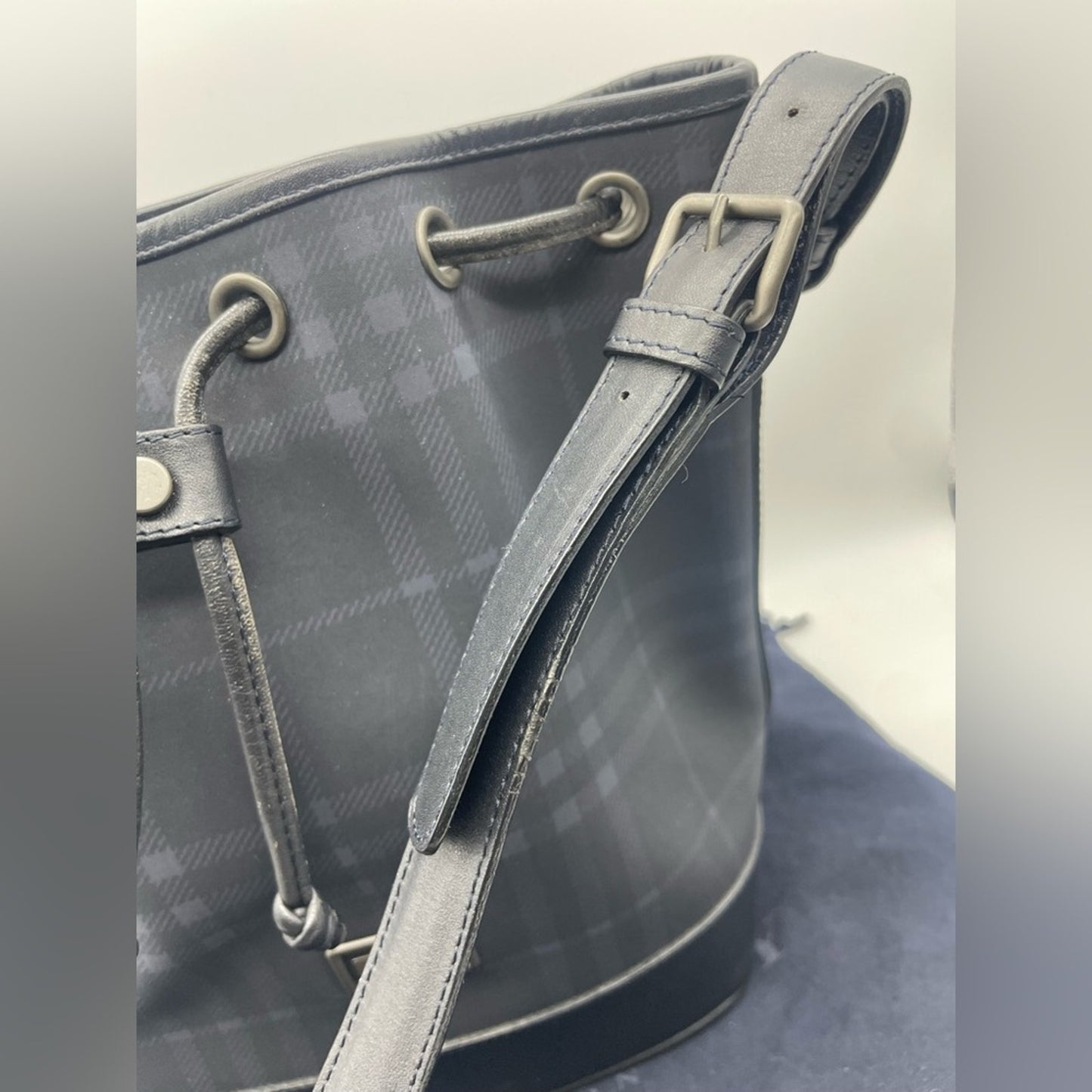 Burberry Nova Print Shoulder Bucket Bag