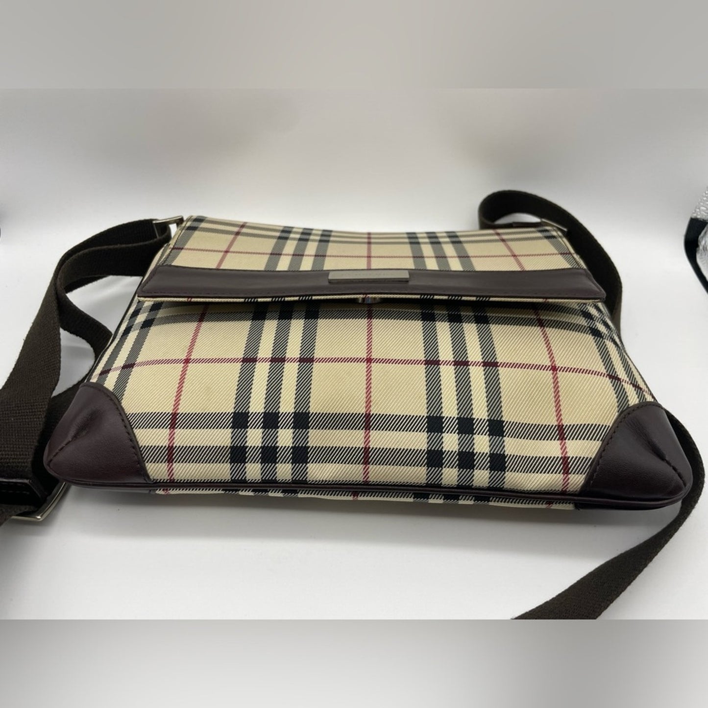 SOLD! Burberry Flap Nova Print Sling Bag