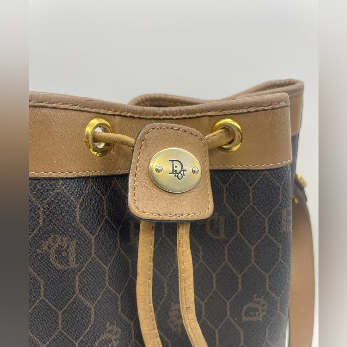 Christian Dior Honeycomb Bucket Sling Bag