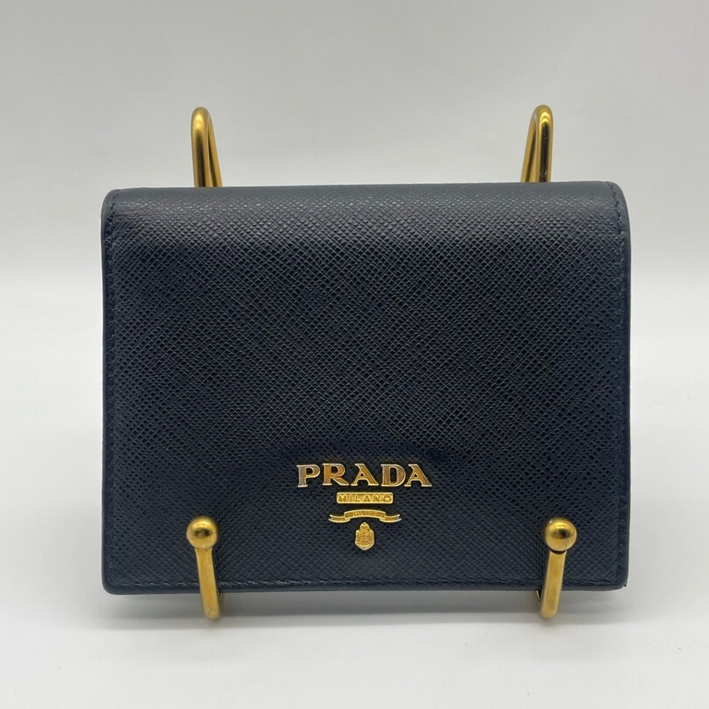 Prada Saffiano Leather Short Bifold Wallet