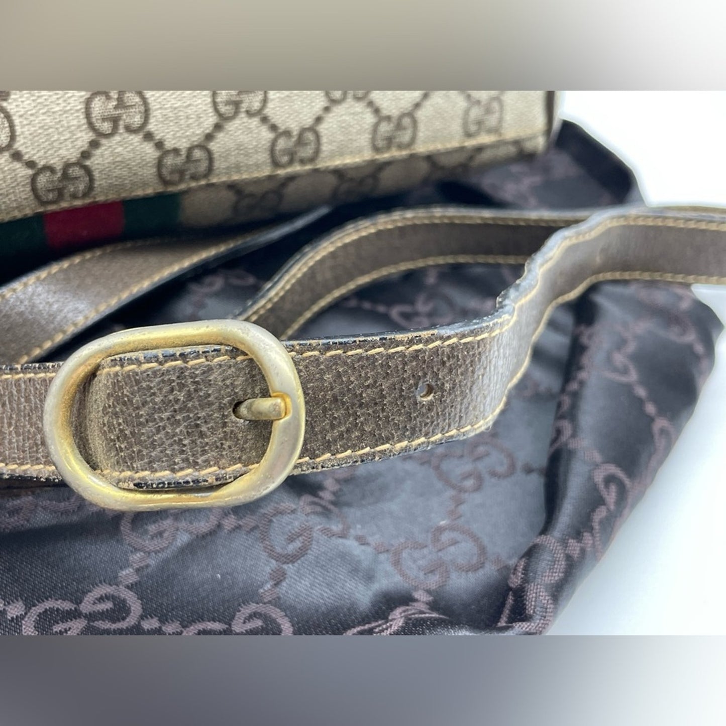 SOLD! Gucci Sherryline PVC Leather Two Way Bag