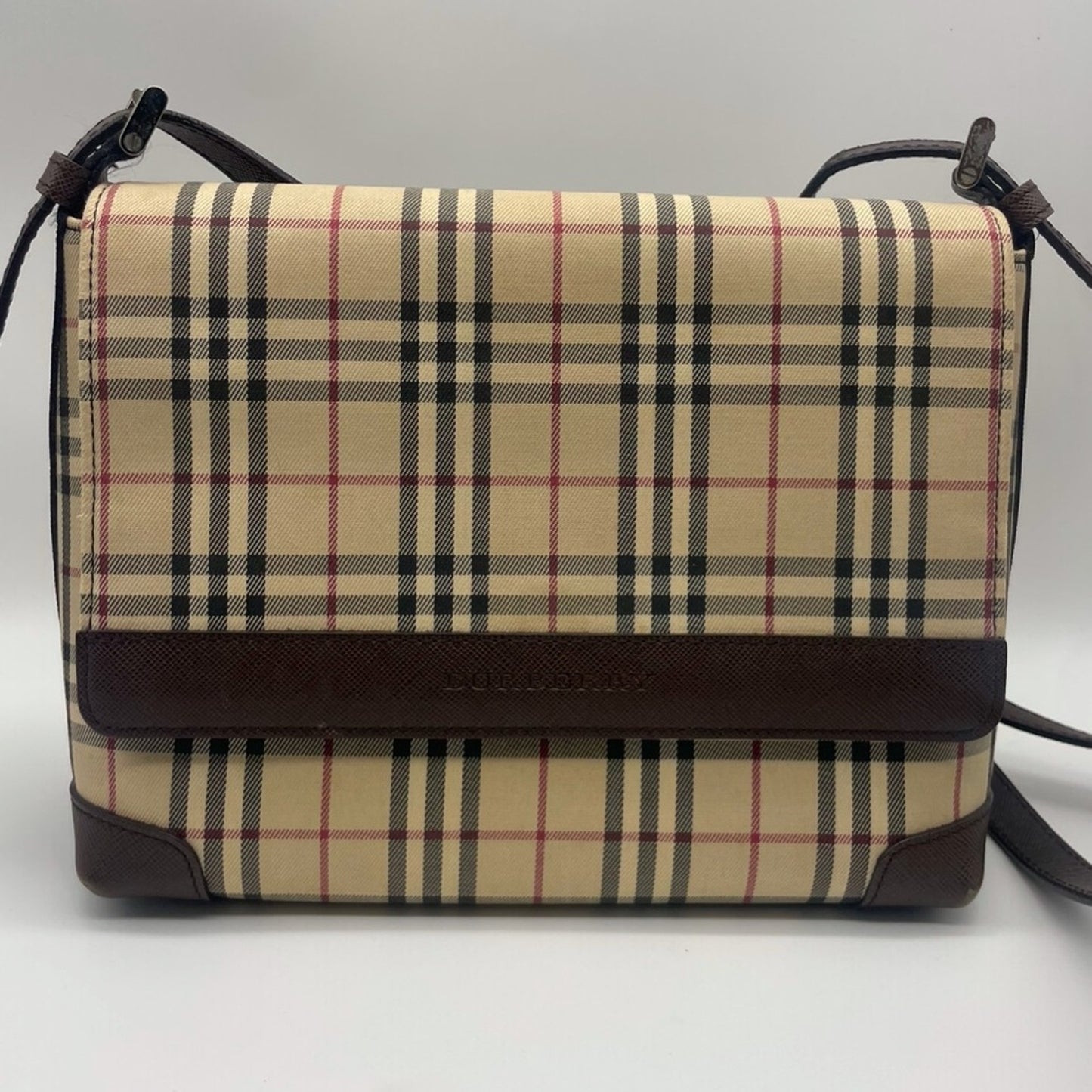 SOLD! Burberry Flap Nova Print Sling/Crossbody Bag