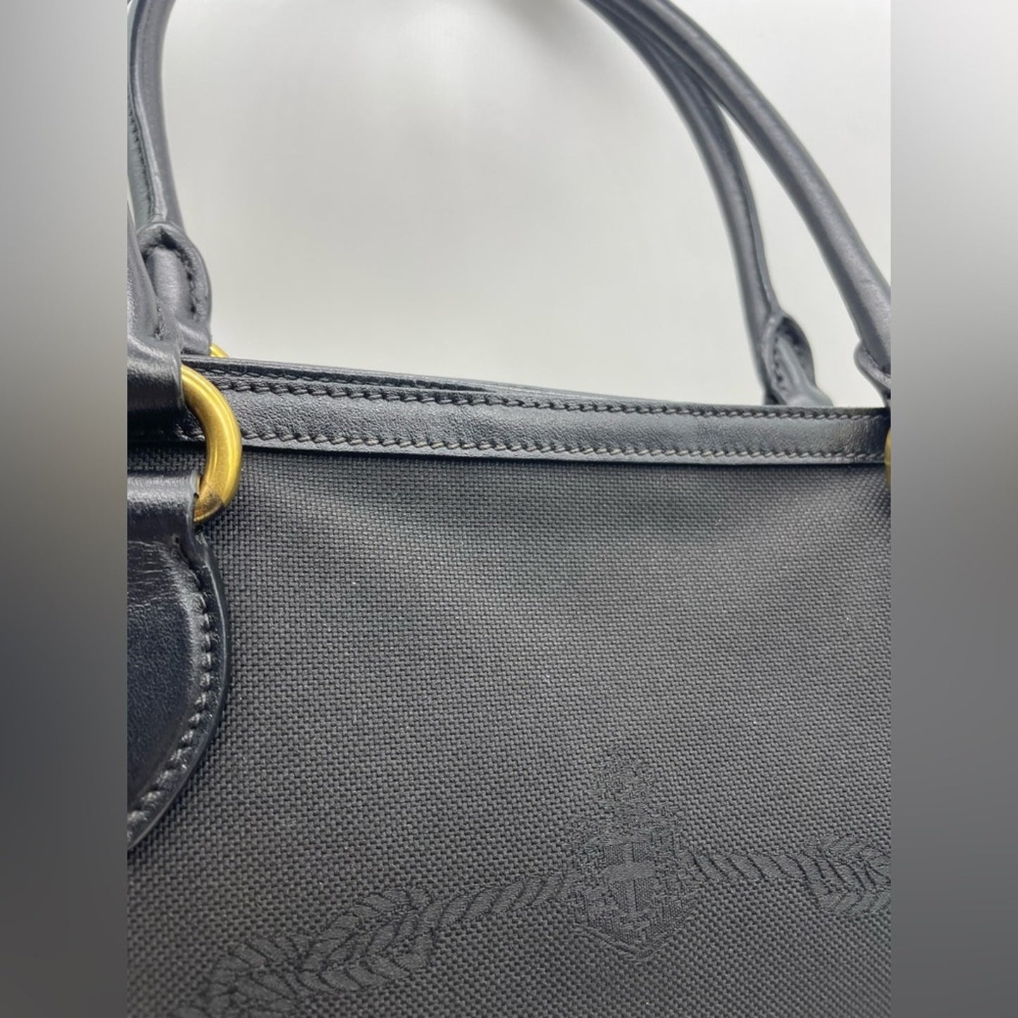 SOLD! Prada Canvas Black Tote Bag