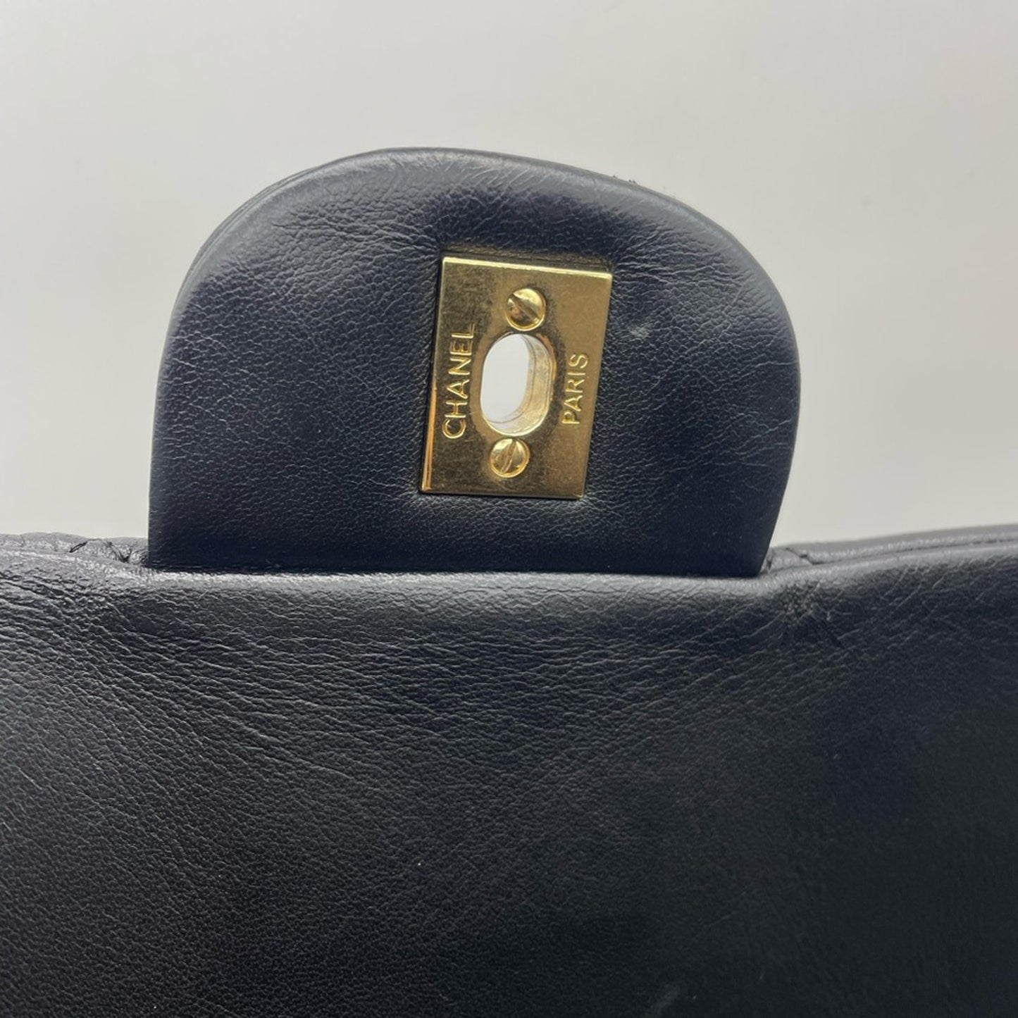 Chanel Flap Jumbo Lambskin Double Chain Bag