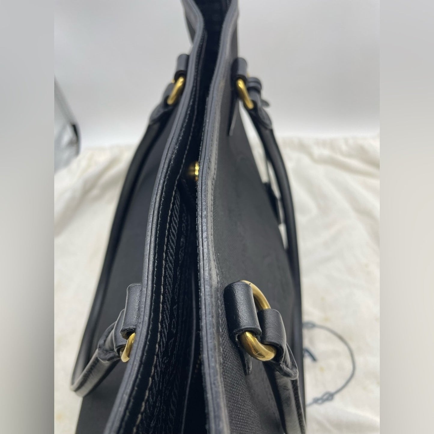 SOLD! Prada Canvas Black Tote Bag