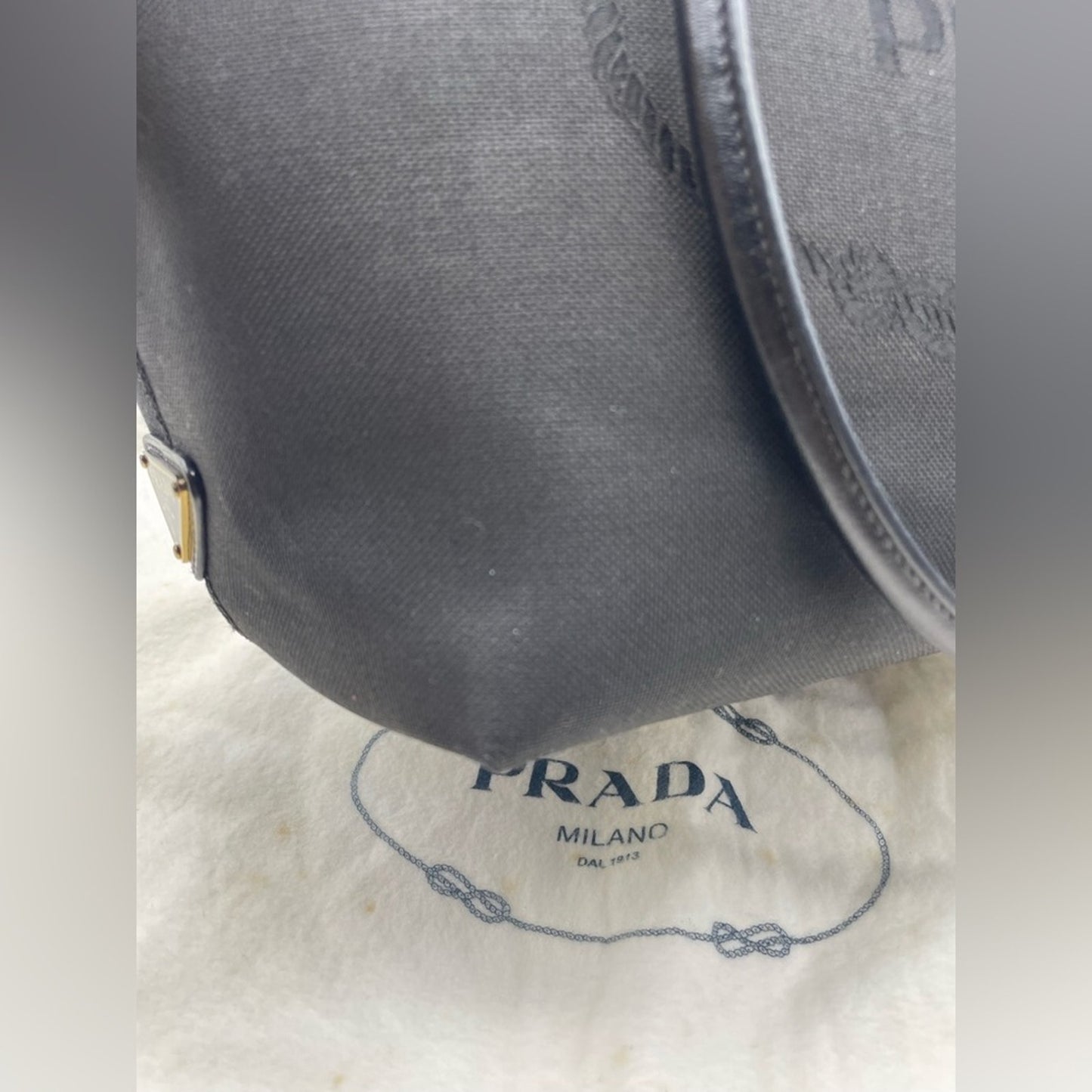 SOLD! Prada Canvas Black Tote Bag