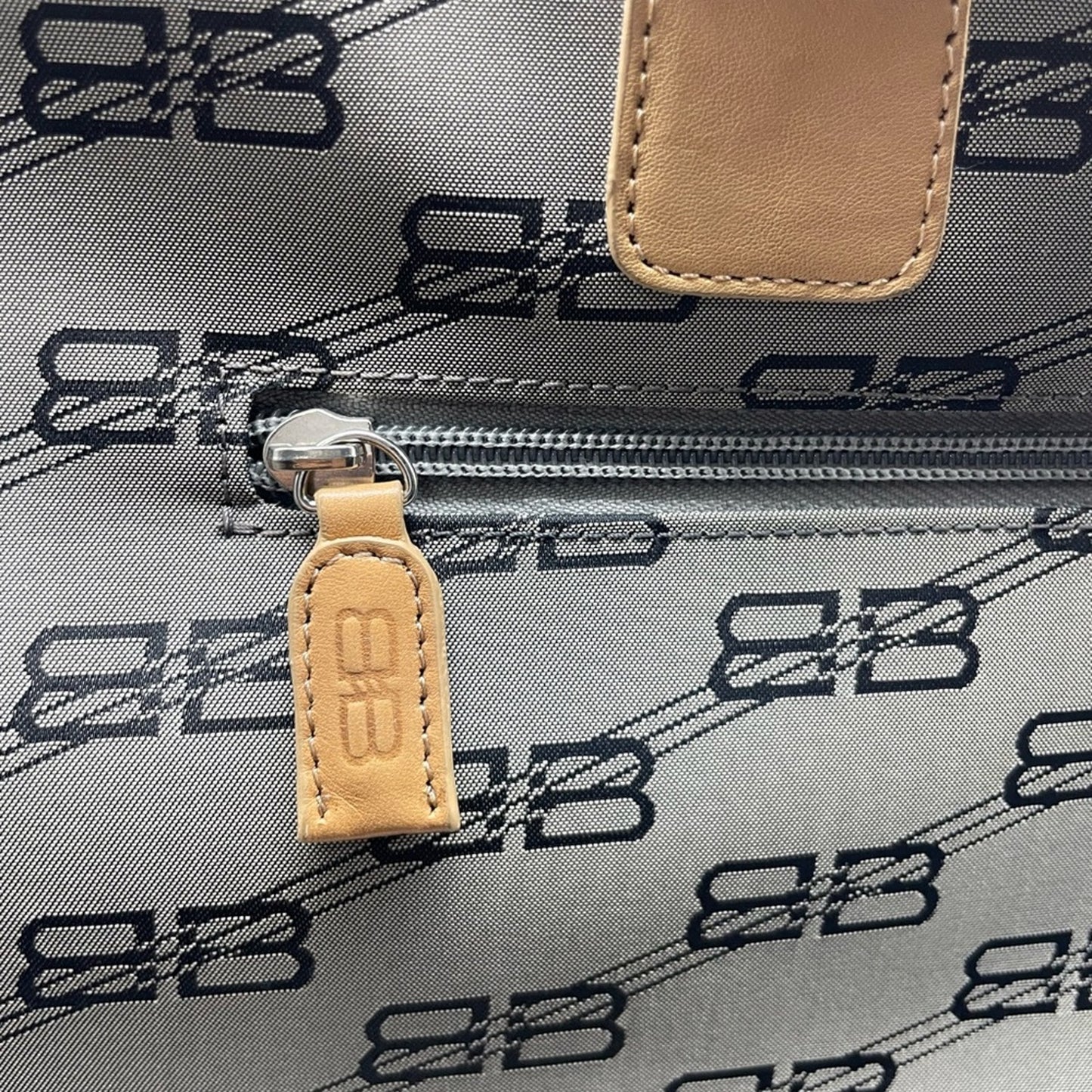 Balenciaga Green and Tan Travel Bag