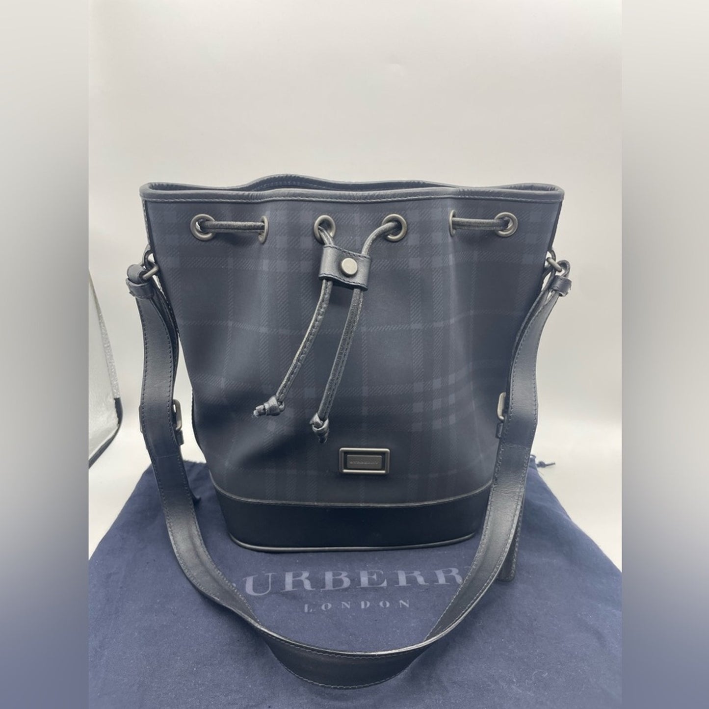 Burberry Nova Print Shoulder Bucket Bag