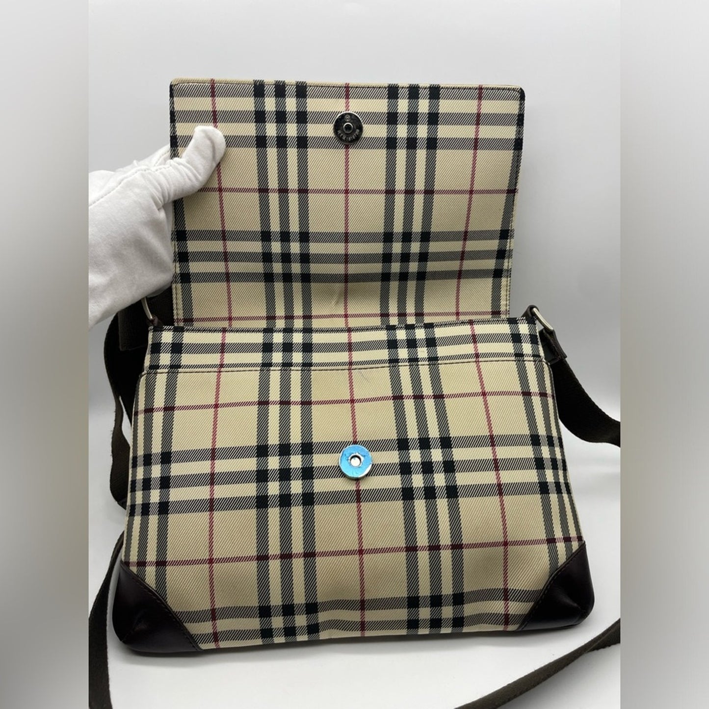 SOLD! Burberry Flap Nova Print Sling Bag