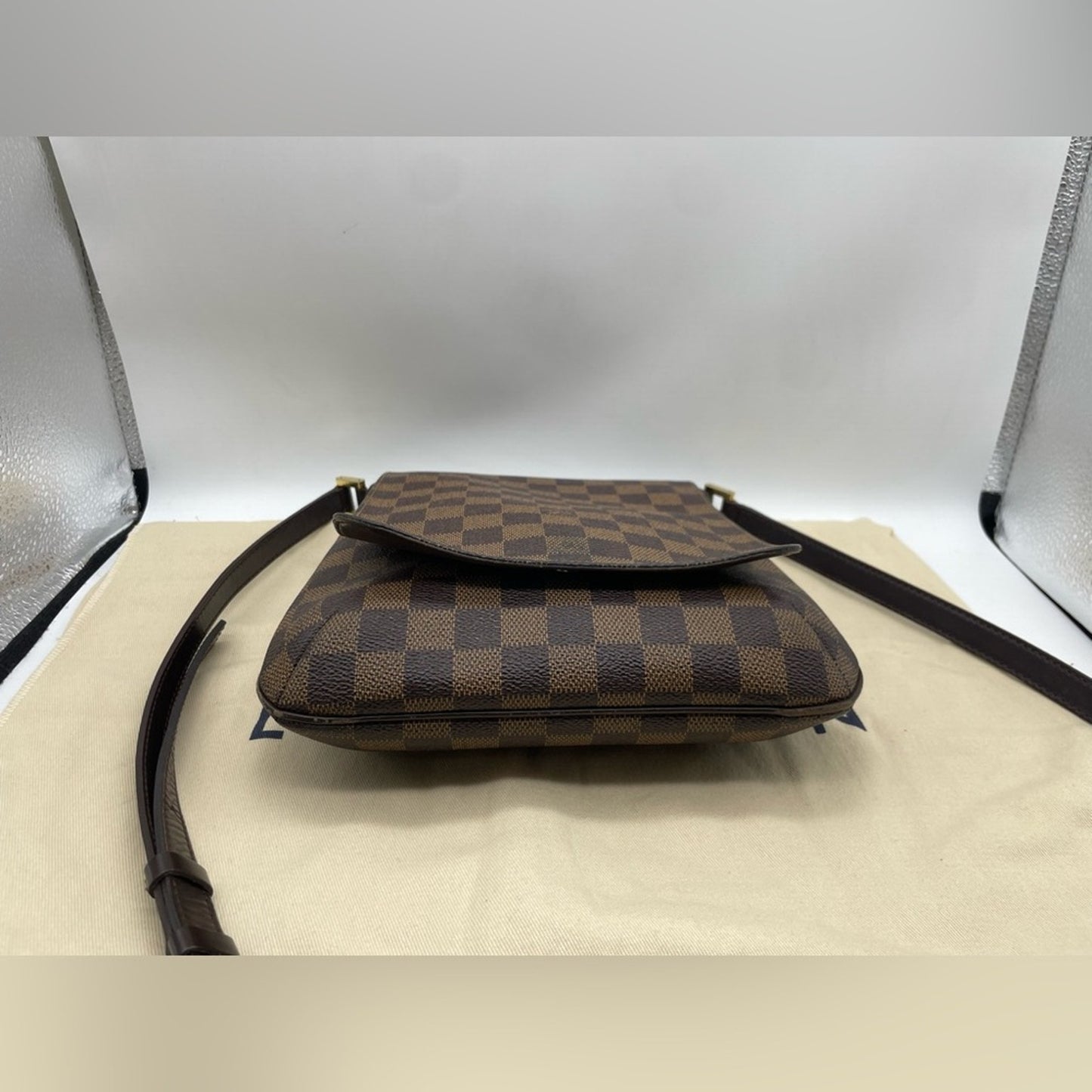Louis Vuitton Damier Musette Ebene Crossbody Bag