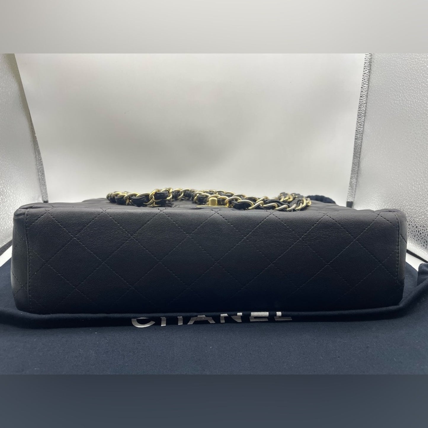 Chanel Flap Jumbo Lambskin Double Chain Bag