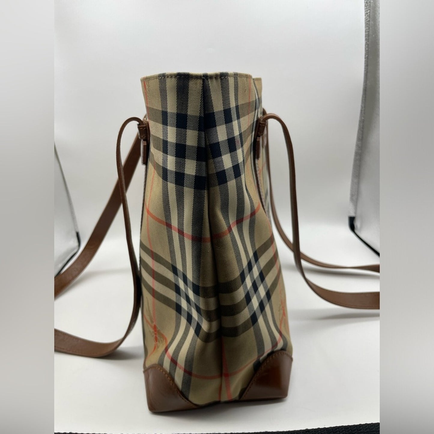 SOLD! Burberry Nova Print Tote Bag