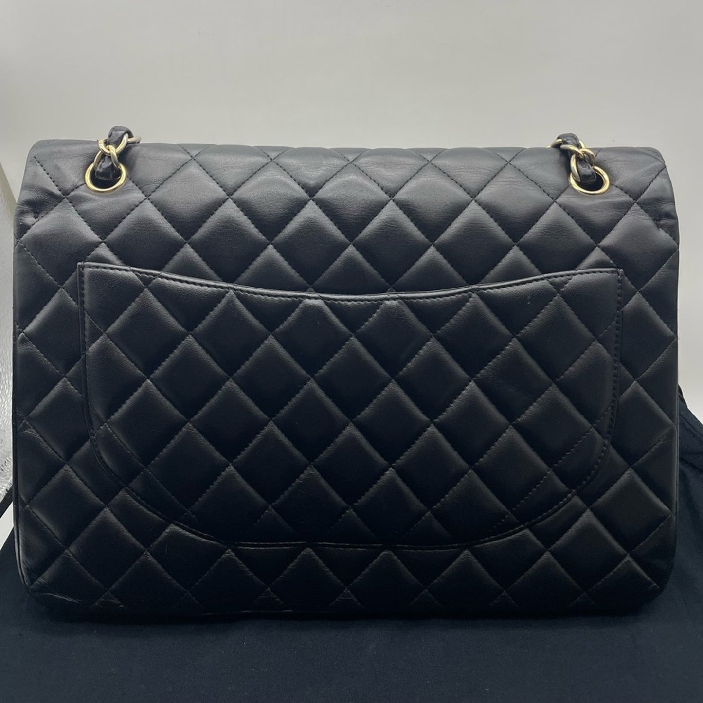 Chanel Flap Jumbo Lambskin Double Chain Bag
