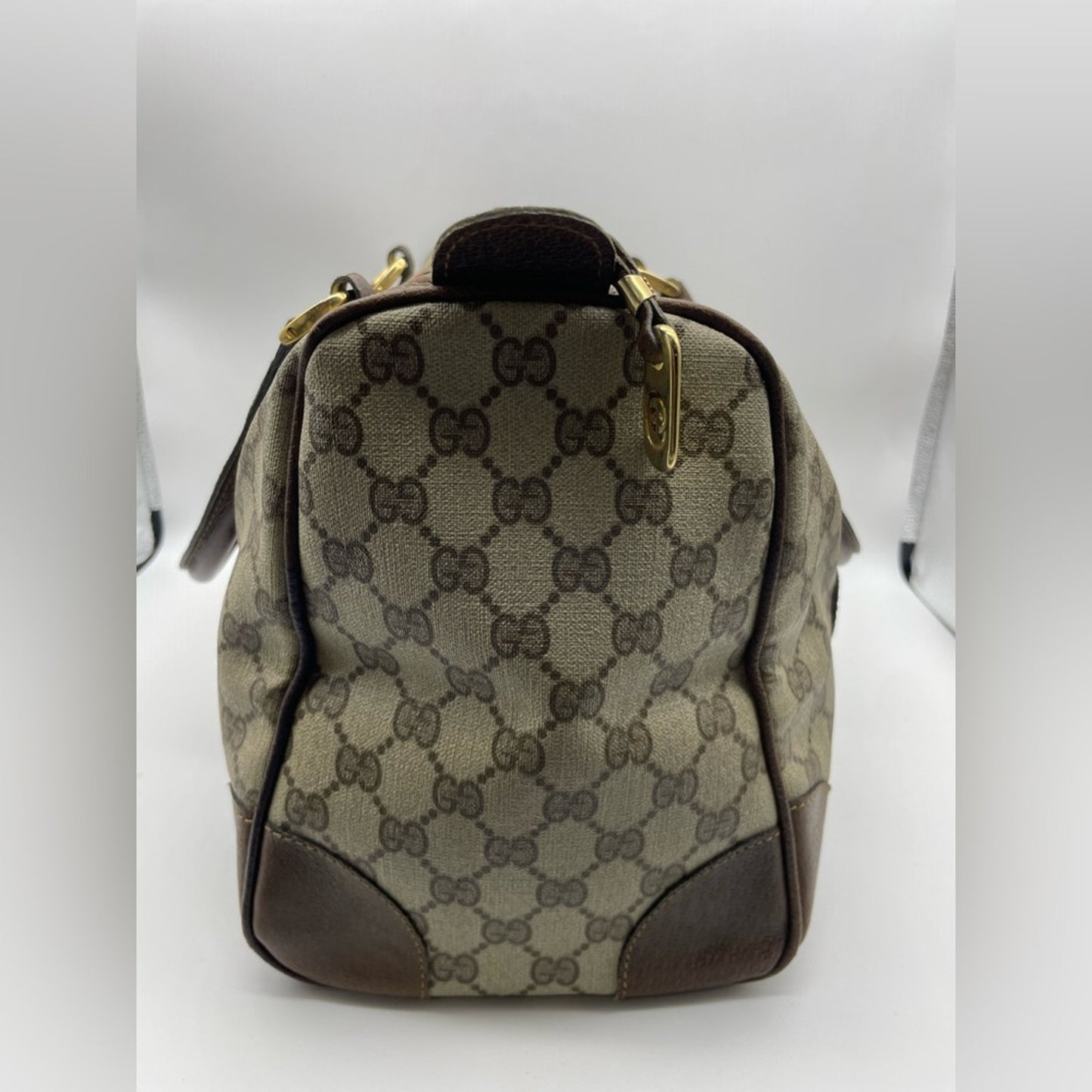 Gucci PVC Sherry Line Boston Handbag