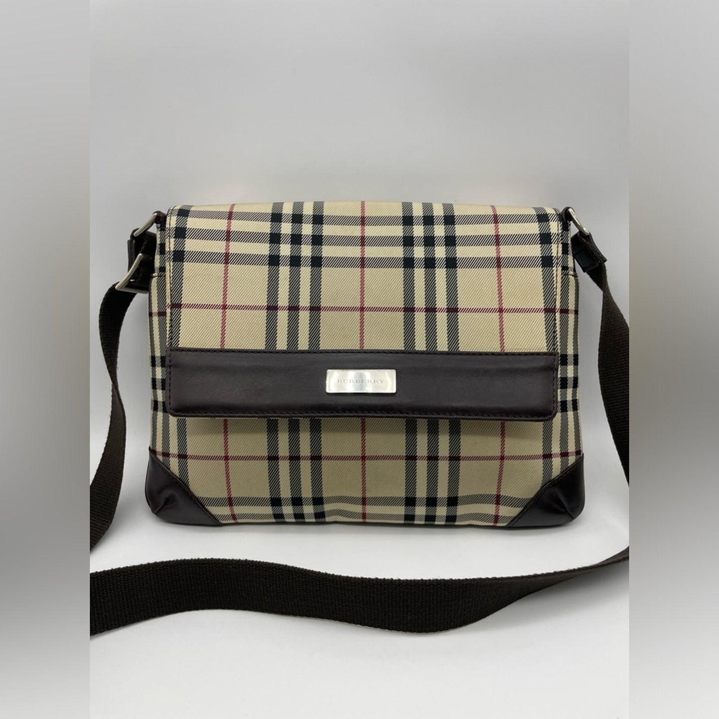 SOLD! Burberry Flap Nova Print Sling Bag