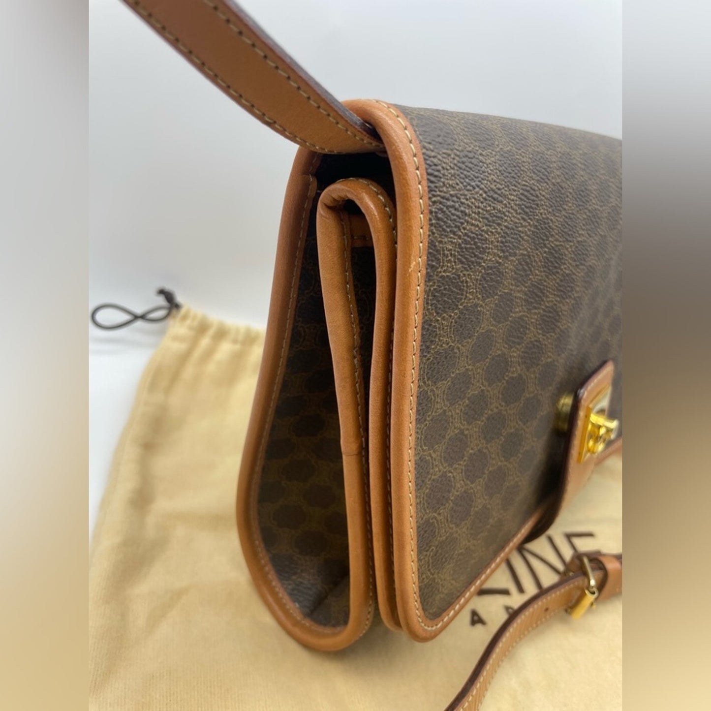 SOLD! Celine Macadam Double Flap Sling Bag