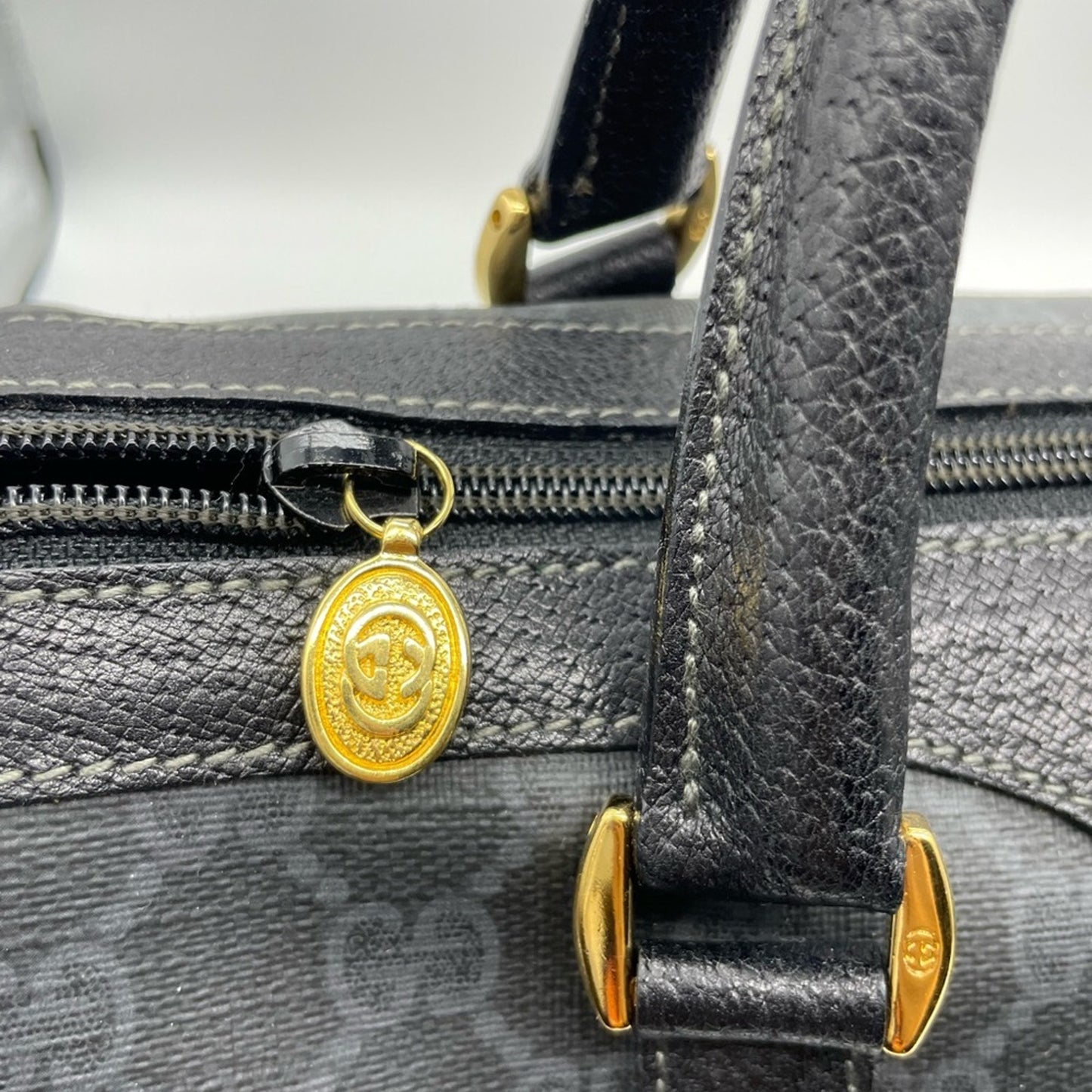 Gucci Sherryline PVC Leather Boston Handbag
