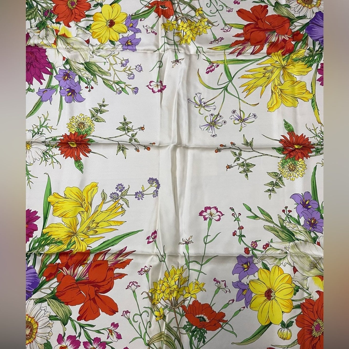 SOLD! Gucci Flora Silk Scarf