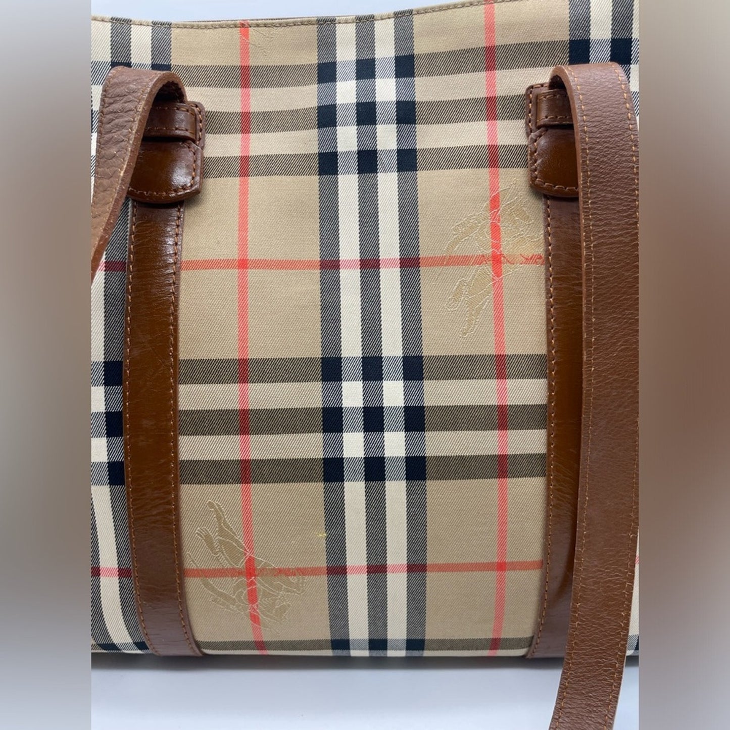 SOLD! Burberry Nova Print Tote Bag
