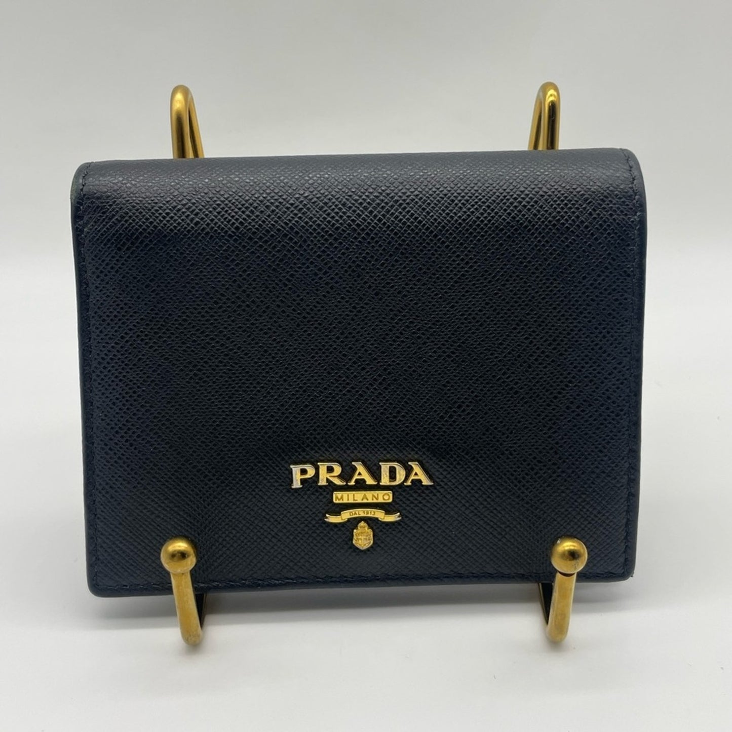Prada Saffiano Leather Short Bifold Wallet