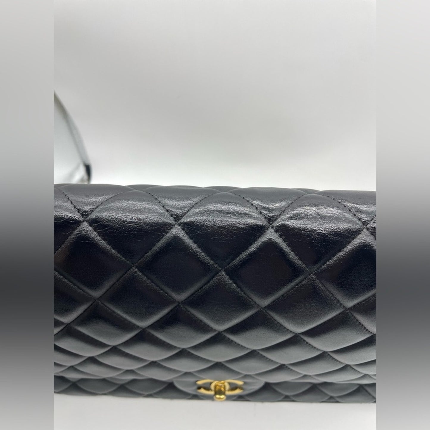 Chanel Flap Jumbo Lambskin Double Chain Bag