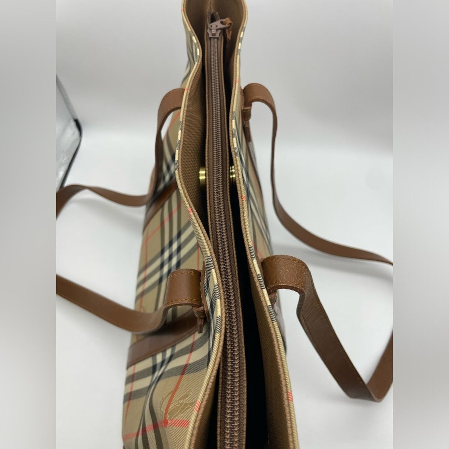 SOLD! Burberry Nova Print Tote Bag