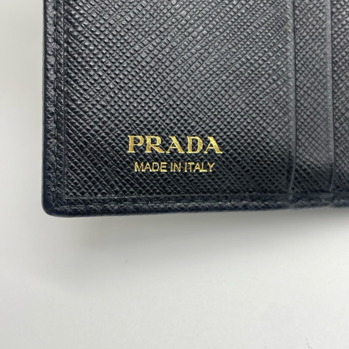 Prada Saffiano Leather Short Bifold Wallet