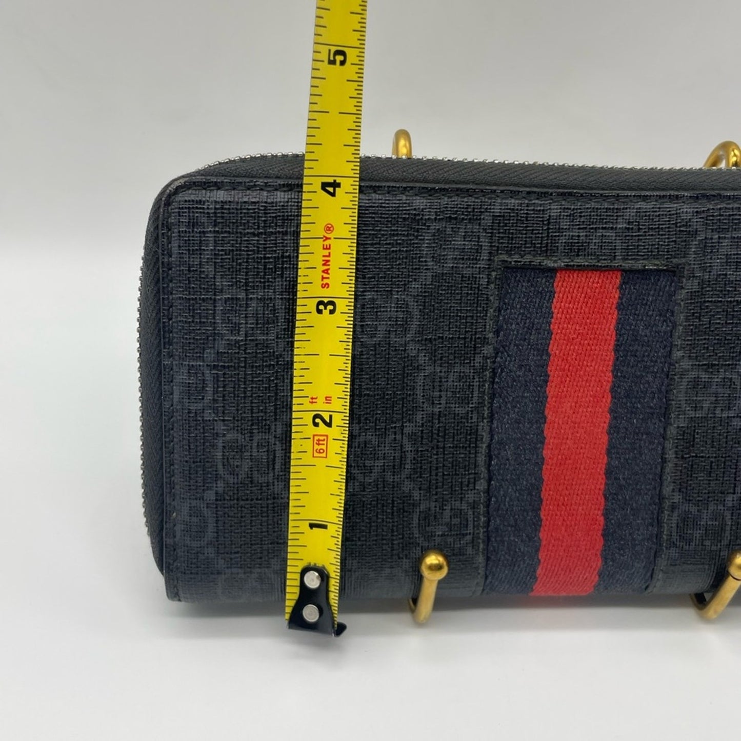 Gucci PVC Leather Sherryline Long Zippy Wallet