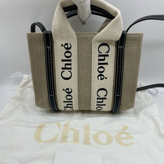 Chloe Woody Mini Canvas Two Way Bag
