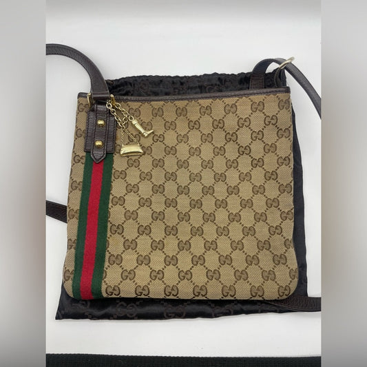 Gucci SherryLine Canvas Sling/Crossbody Bag