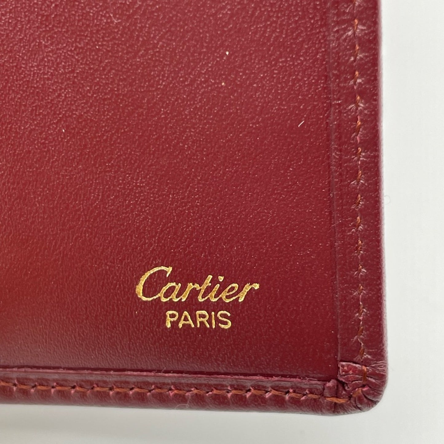 Cartier Burgundy Checkbook Long Wallet