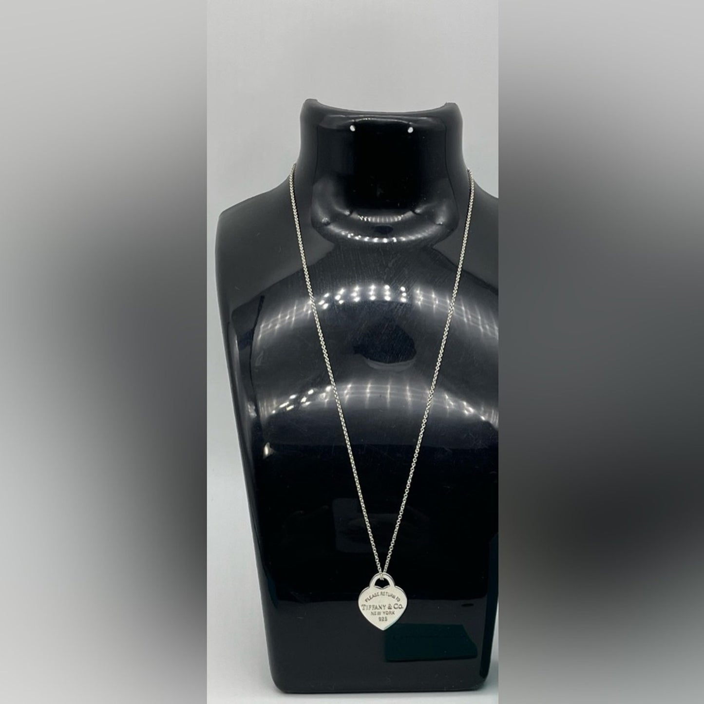 Tiffany and Co Engraved Heart Silver 925 Necklace