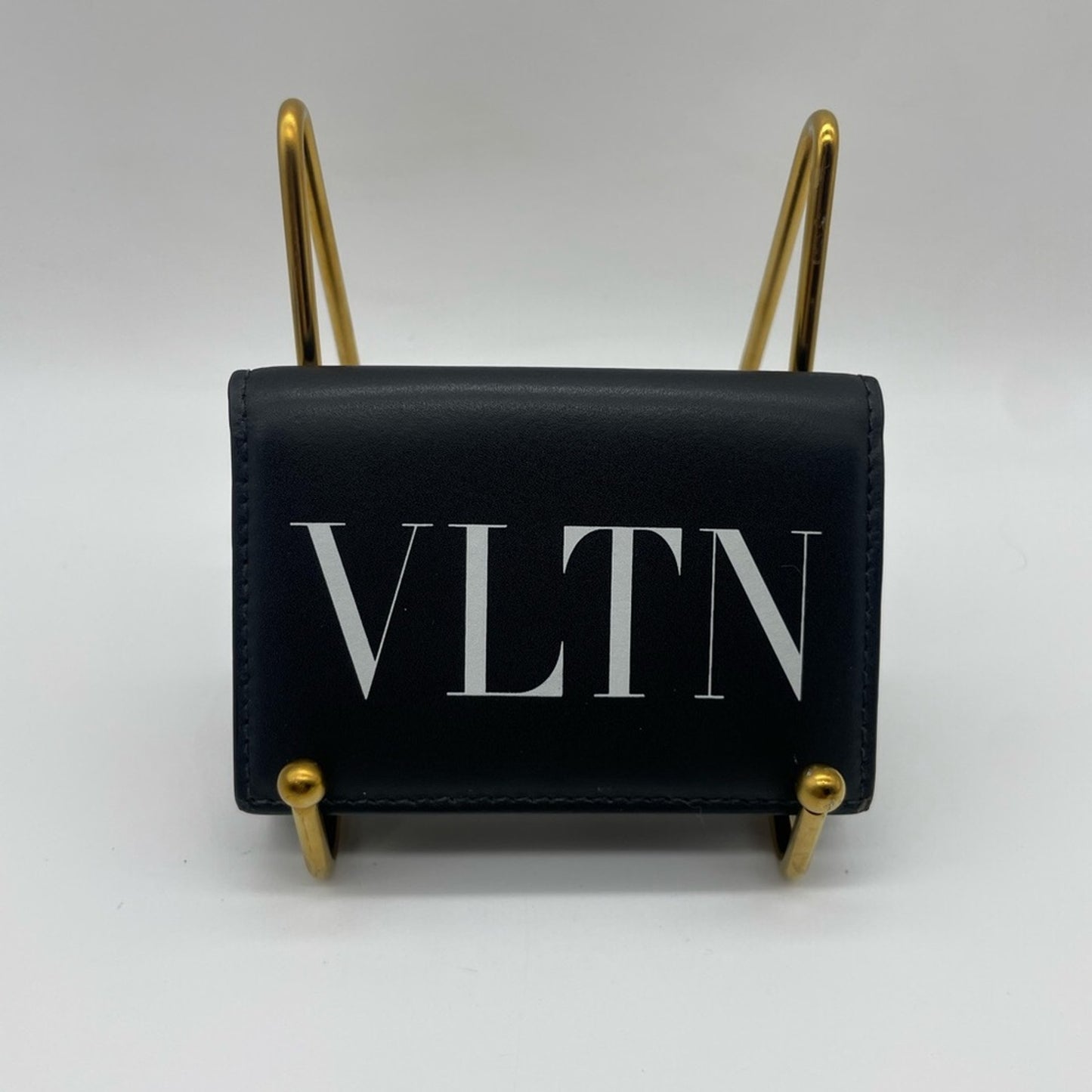 Valentino Garavani Black Leather Short wallet