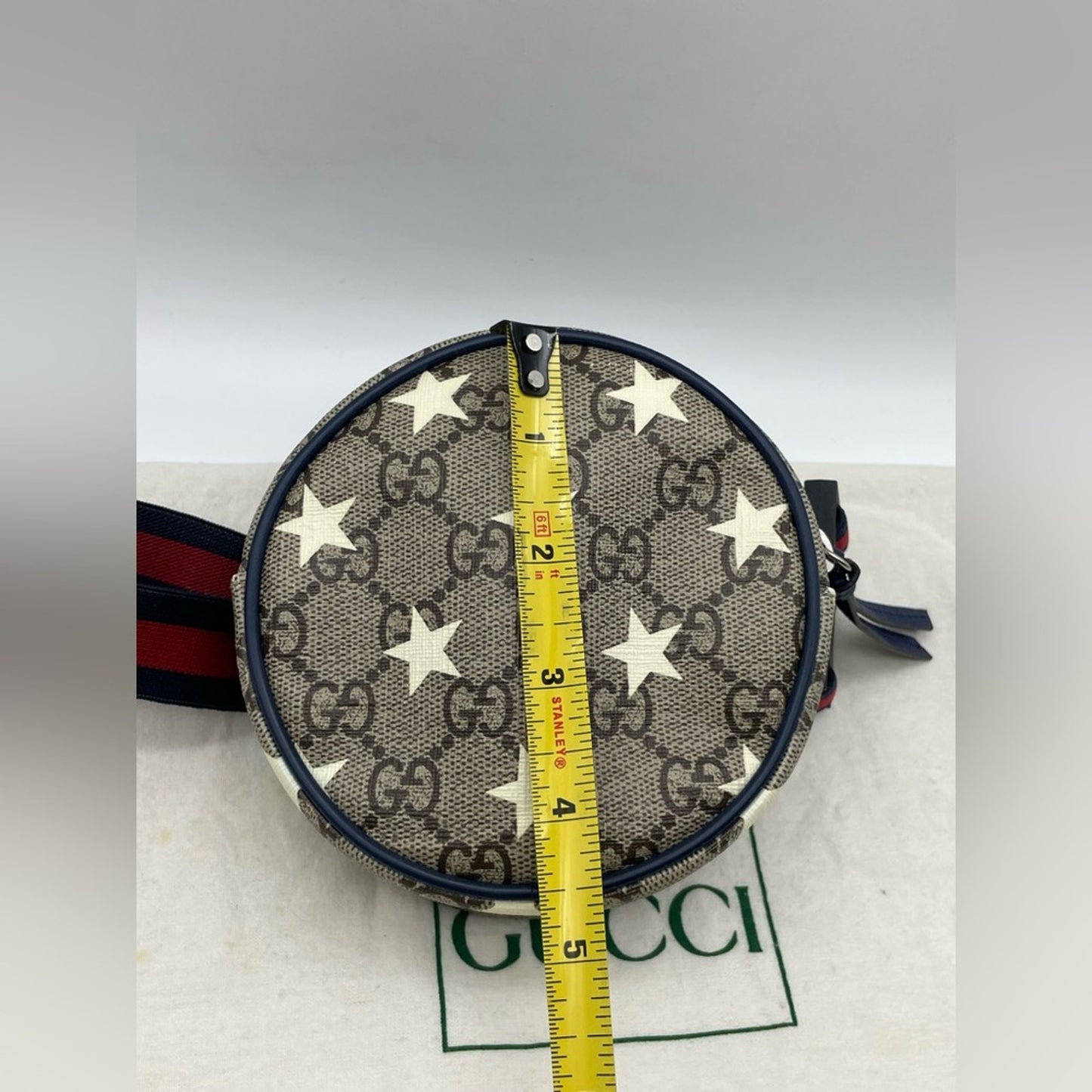 Gucci Round PVC Leather Sherryline Belt Bag