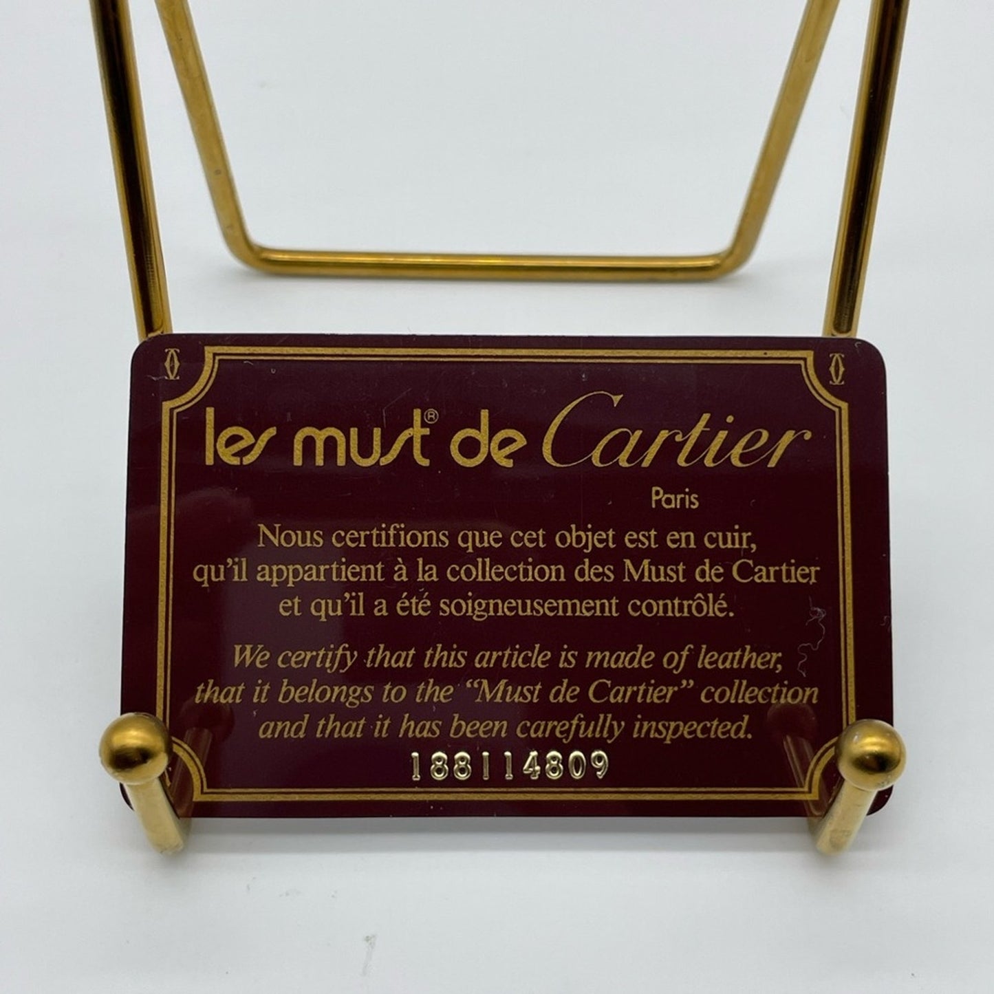 Cartier Burgundy Checkbook Long Wallet