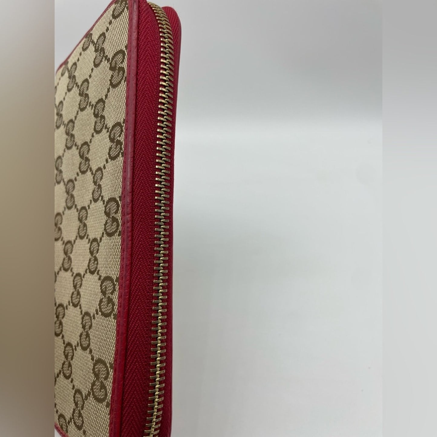 SOLD! Gucci Canvas Long Zippy Wallet