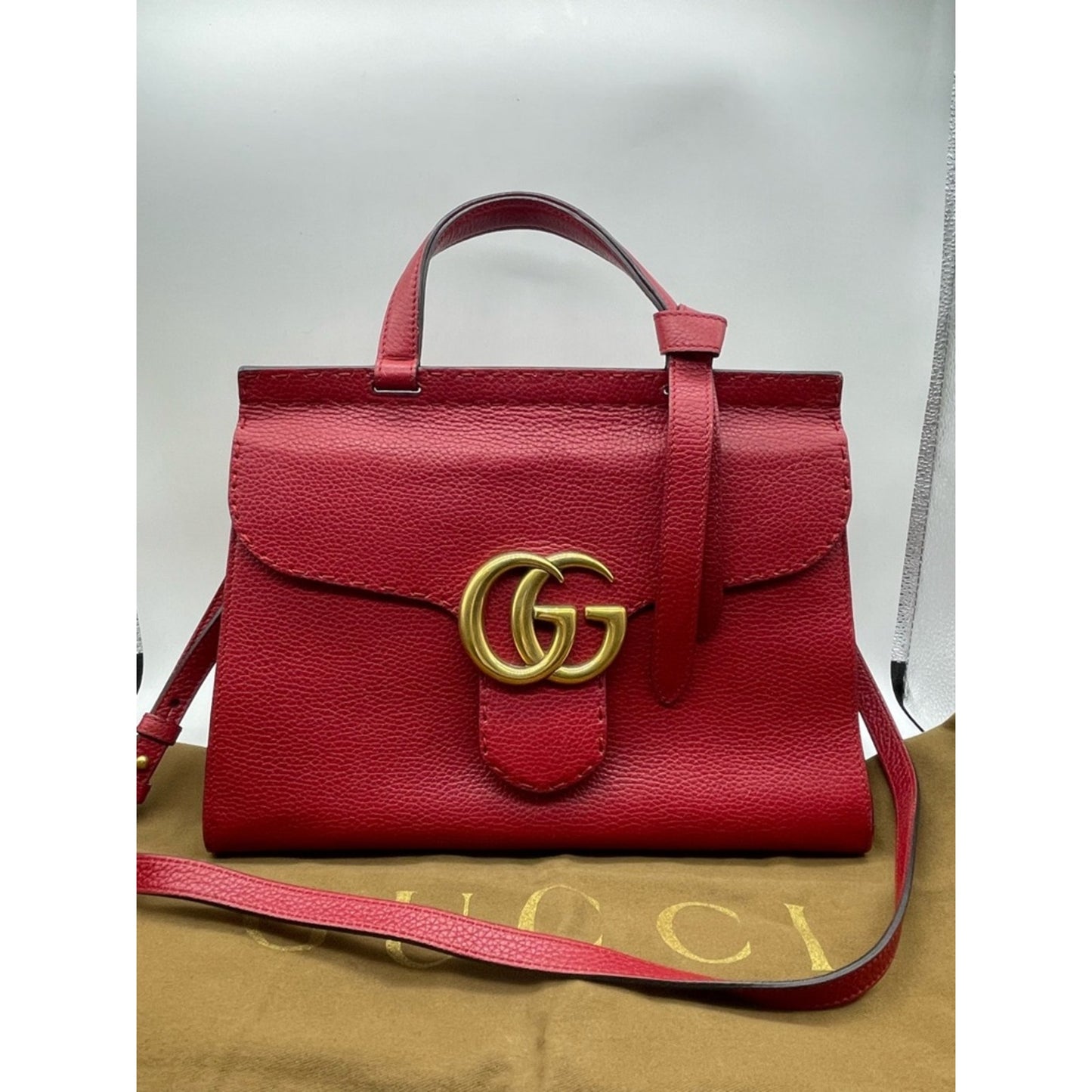Gucci Marmont Soft Leather Two Way Bag