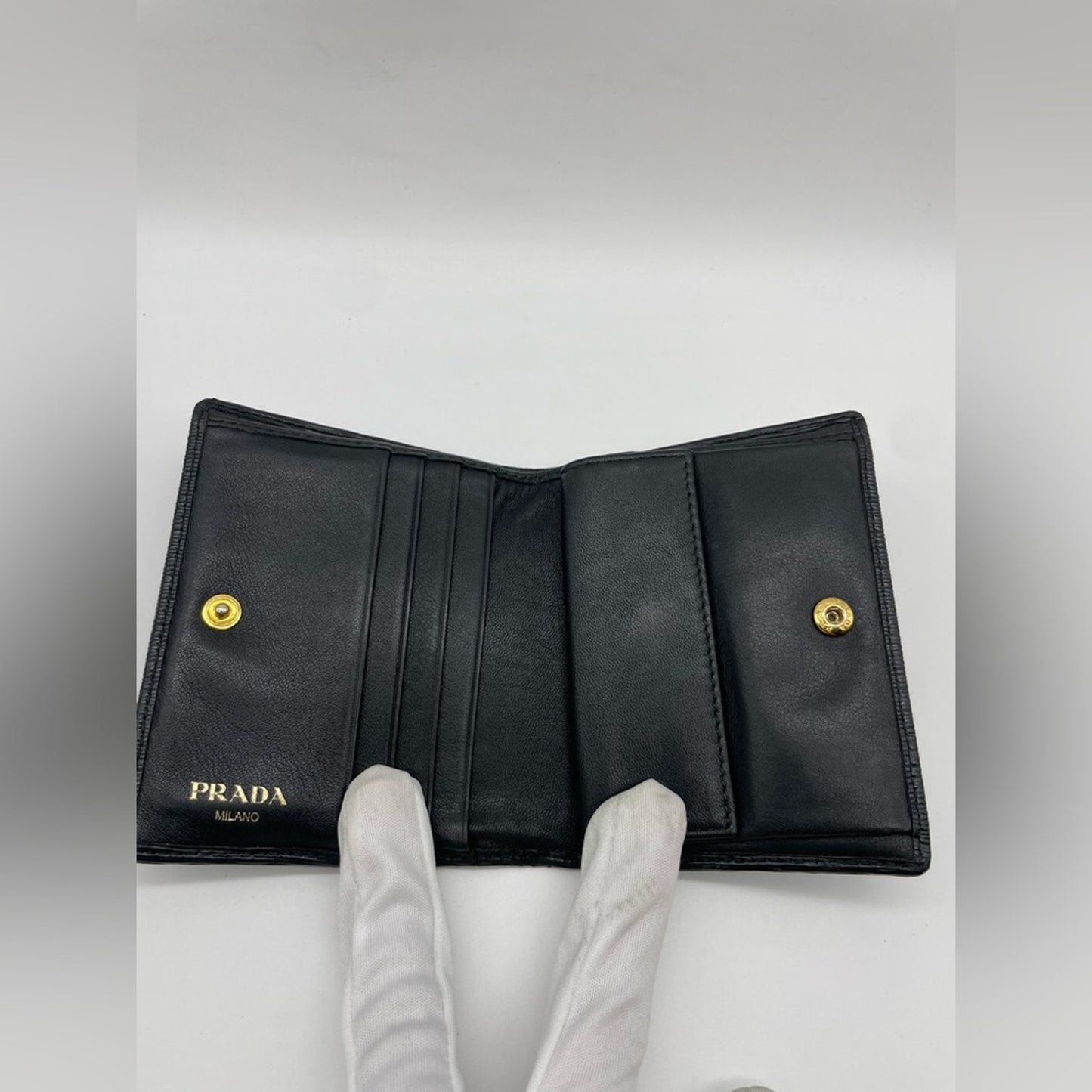 SOLD! Prada Black Leather Wallet