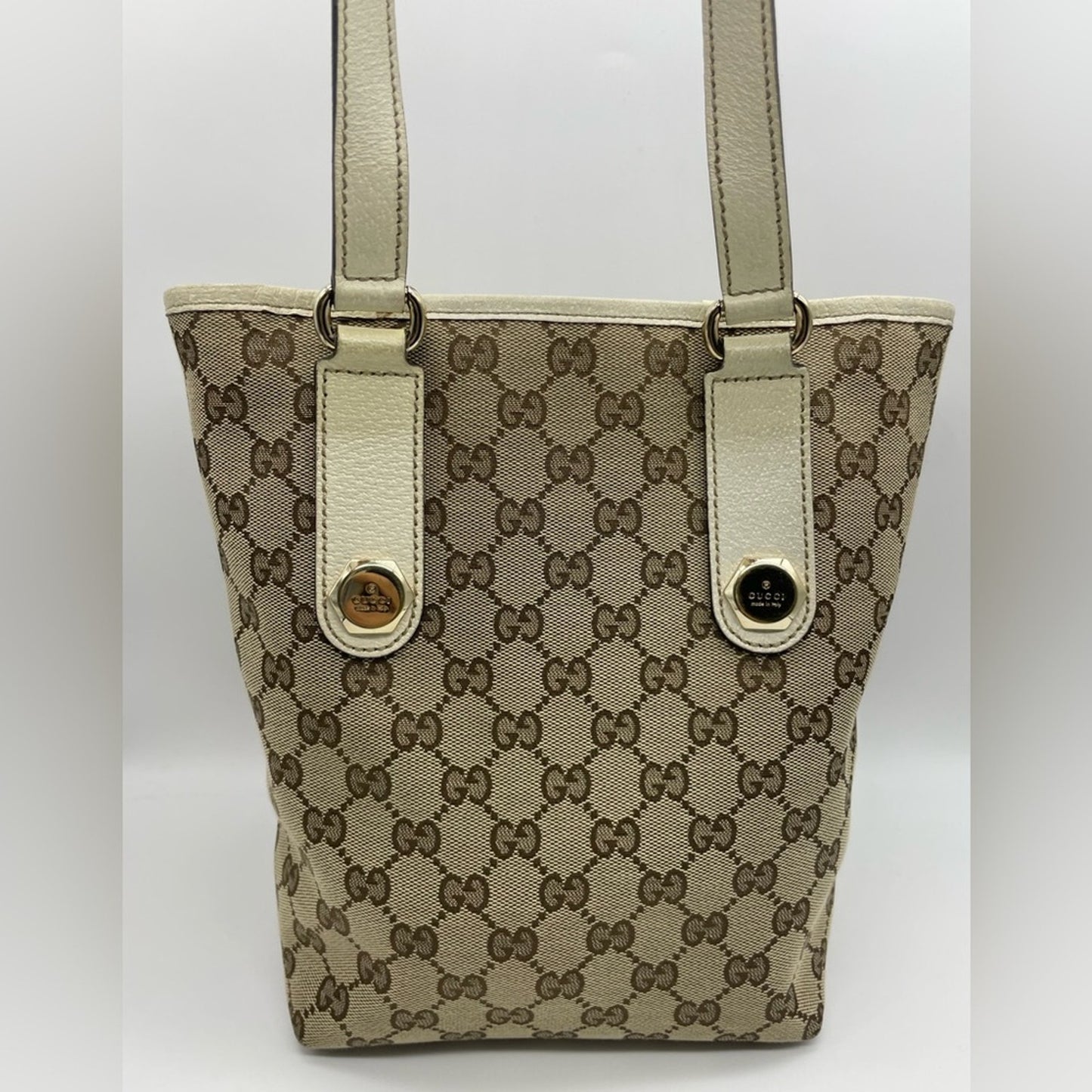 SOLD! Gucci Canvas Bucket Bag