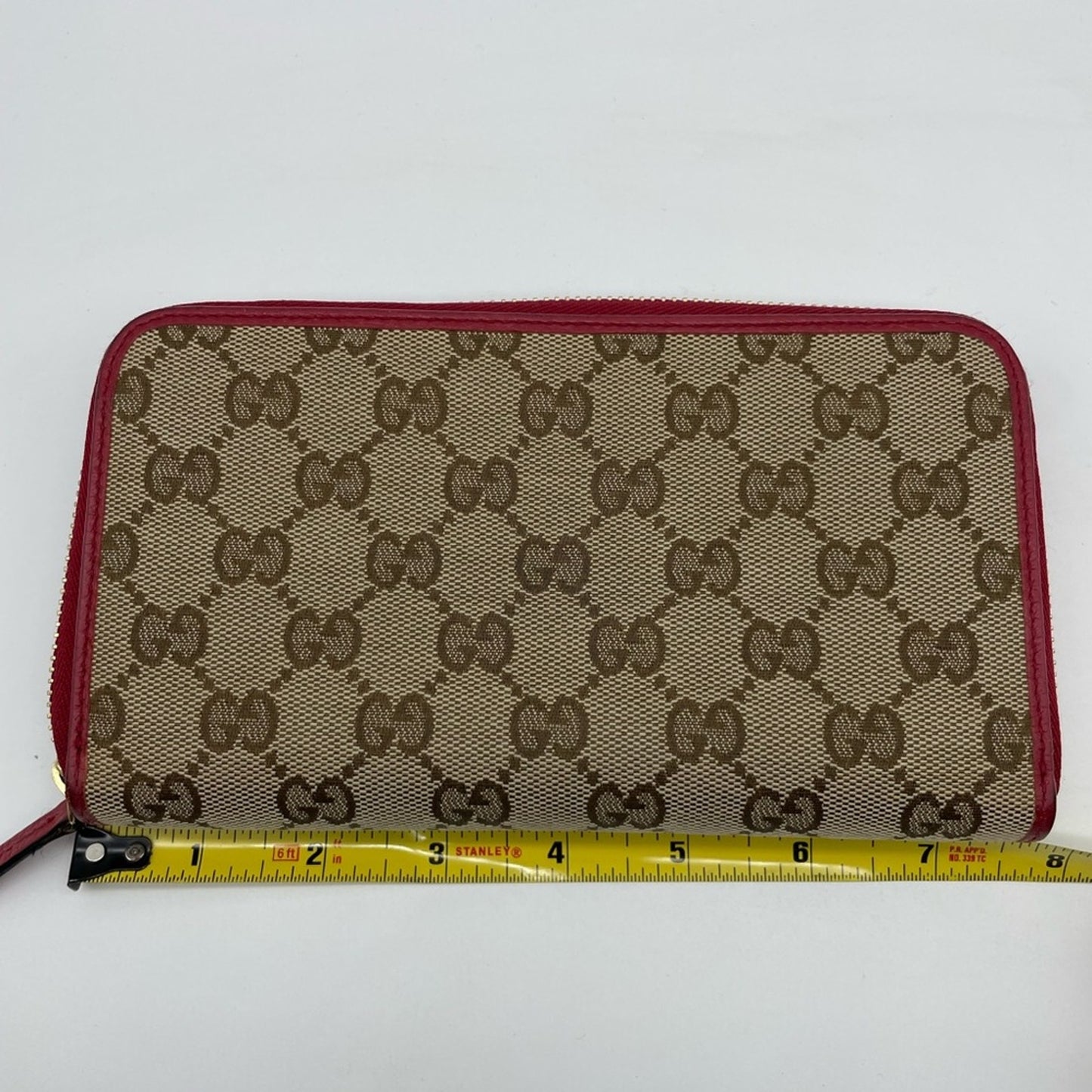 SOLD! Gucci Canvas Long Zippy Wallet