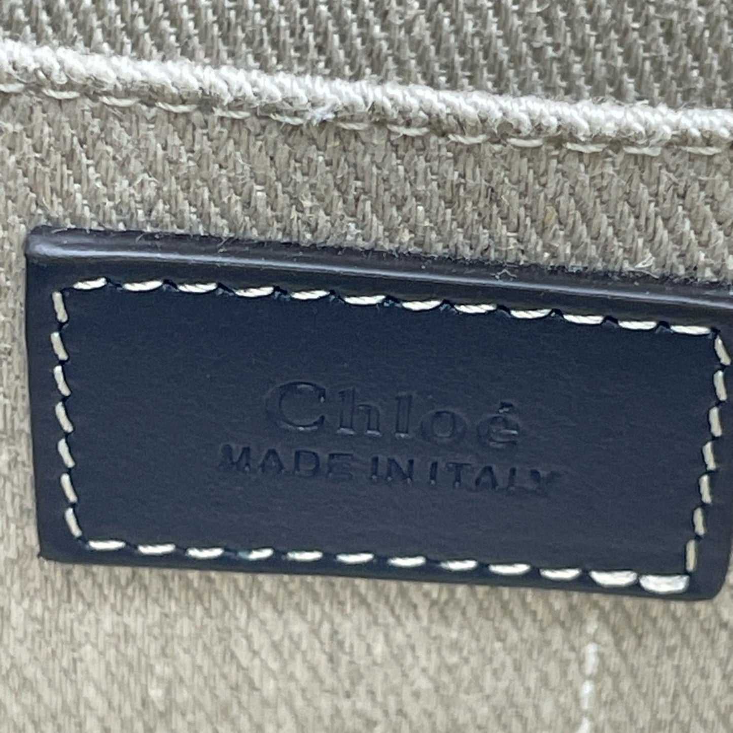 Chloe Woody Mini Canvas Two Way Bag
