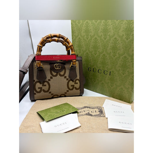 Gucci Jackie GG Jumbo Bamboo Top-Handle Bag