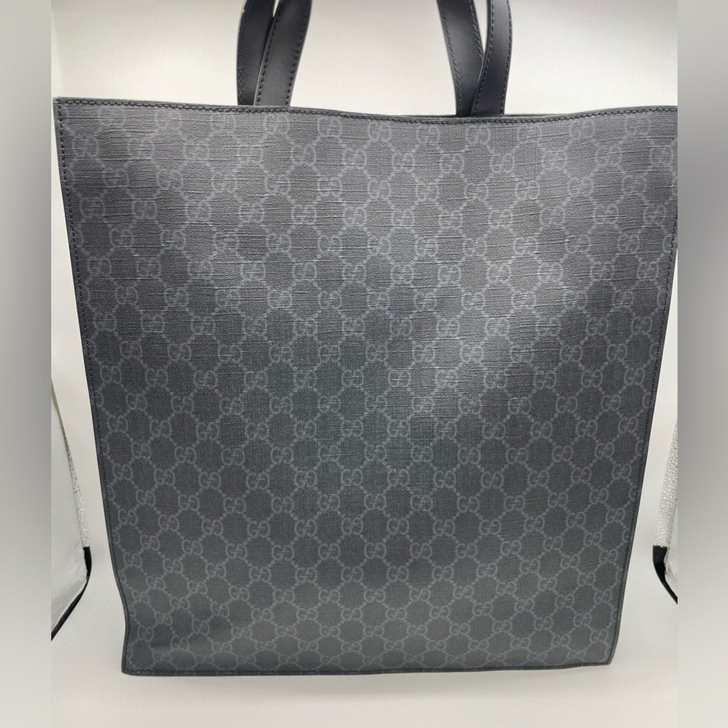 SOLD! Gucci PVC Leather Vertical Hand Bag